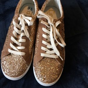 Sam Edelman Gold Sneakers